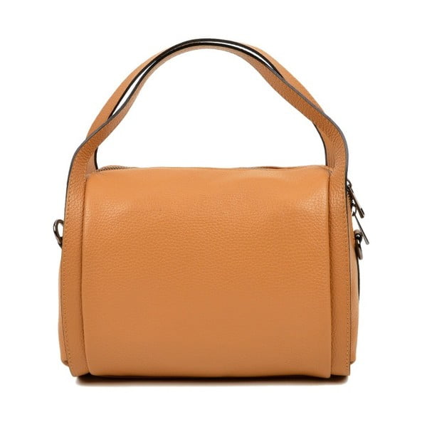 Кафява кожена чанта в цвят коняк Munto - Luisa Vannini
