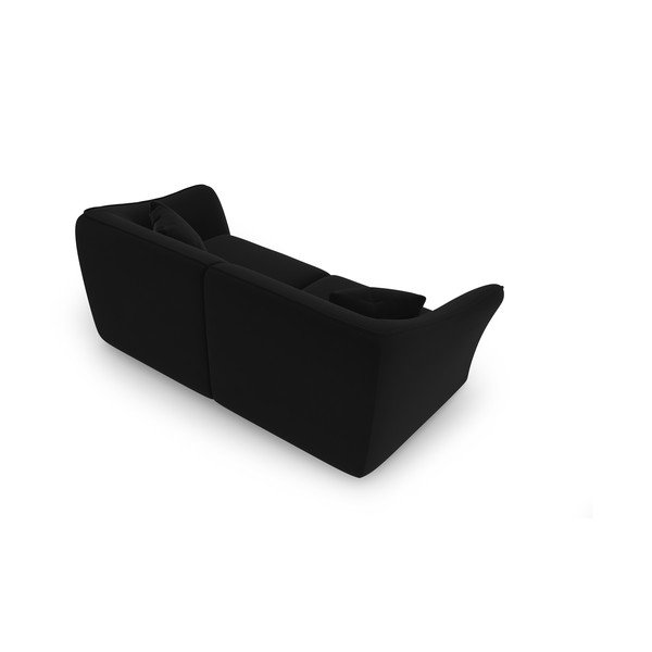 Черен кадифен диван 206 cm Tokyo – Cosmopolitan Design-image-2