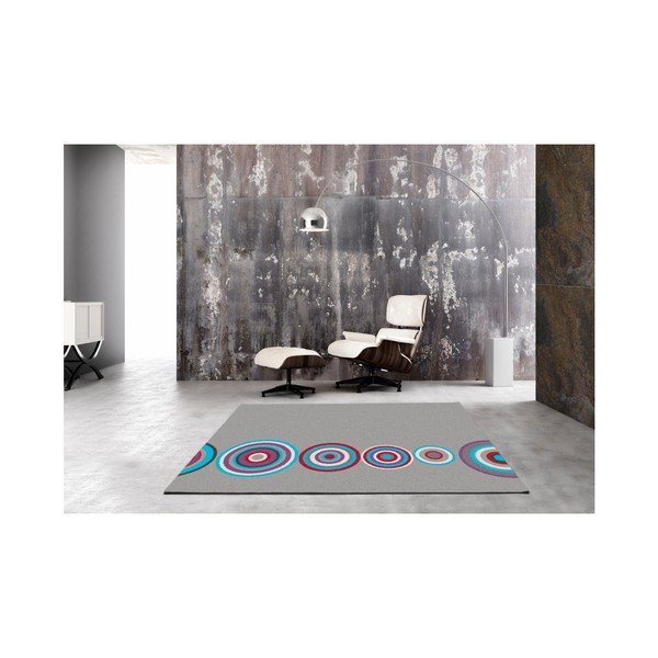 Šedý koberec Universal Boras Circles, 67 x 250 cm-image-1