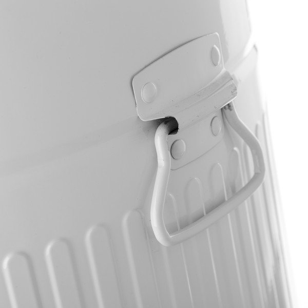 Бяла метална кофа за боклук , 20 л Retro - Casa Selección-image-2