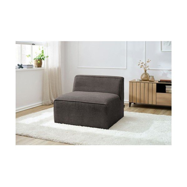 Кафяв модул за диван от рипсено кадифе (среден модул) Megeve – Bobochic Paris-image-1
