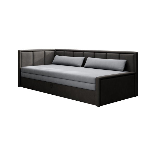 Тъмносив шенилов разтегателен диван с място за съхранение 214 cm Fulgeo – ELTAP