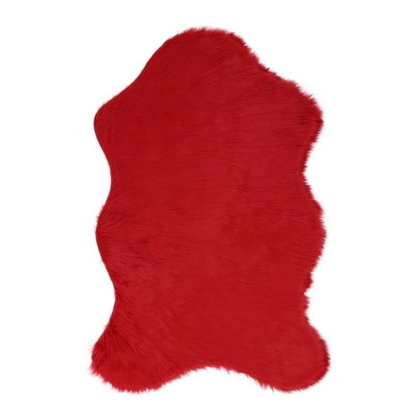 Червен килим от изкуствена кожа Pelus Red, 60 x 90 cm - Unknown