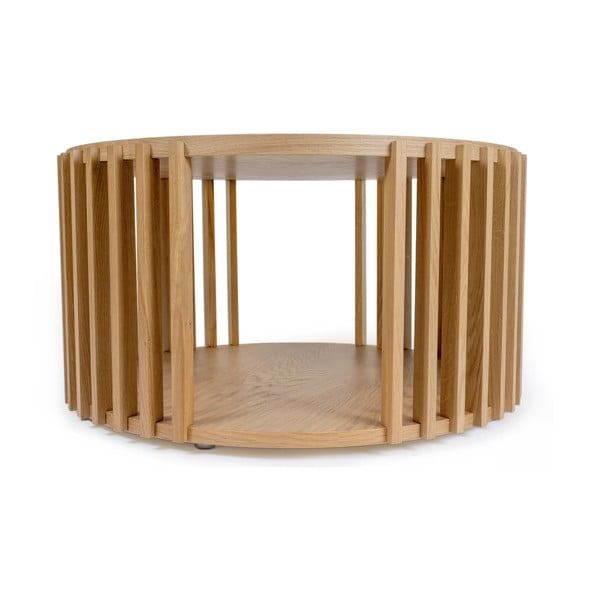 Дъбова маса за кафе , ø 83 cm Drum - Woodman-image-2