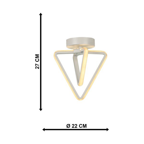 Бяло метално LED осветително тяло за таван Baris – Squid Lighting-image-4