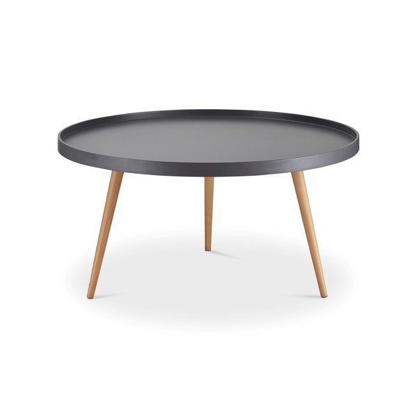 Сива масичка за кафе с крака от букова дървесина , Ø 90 cm Opus - Furnhouse-image-2