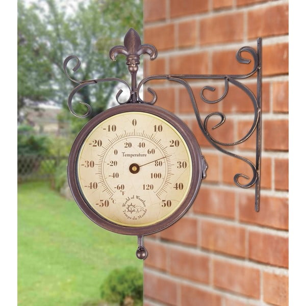 Стенен часовник с термометър Ego Dekor Rustic - Esschert Design-image-2