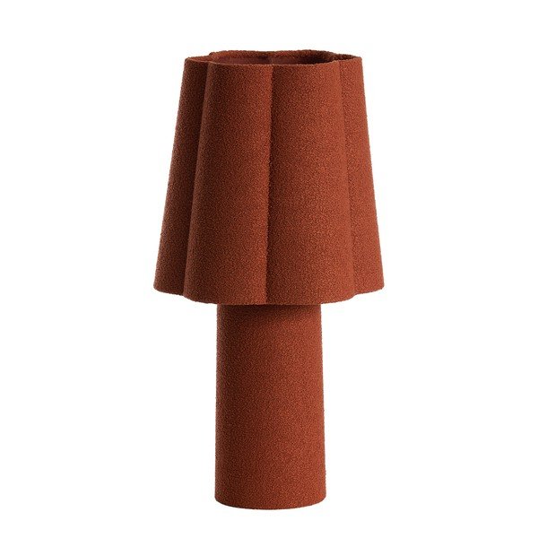 Настолна лампа в тухлен цвят с текстилен абажур (височина 50 cm) Musaby – Light & Living