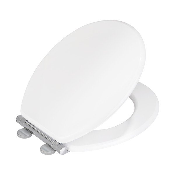 Бяла тоалетна седалка с автоматично затваряне 37 x 43 cm Morra - Wenko-image-2