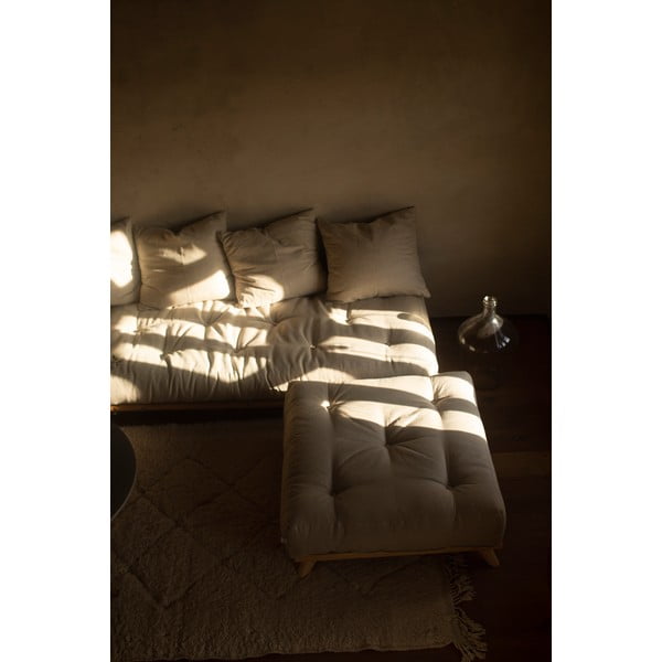 Табуретка за крака Natural Clear/Olive Green Senza - Karup Design-image-1