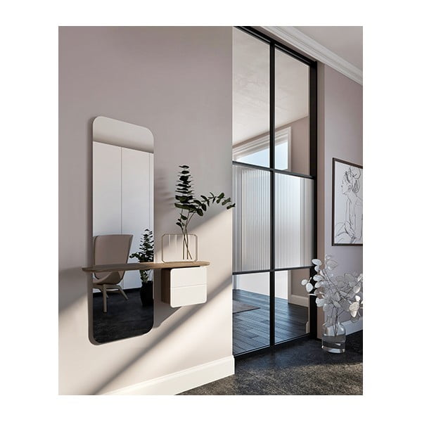 Комплект за коридор в бяло и кафяво в дъбов декор One More Look - UMAGE-image-4