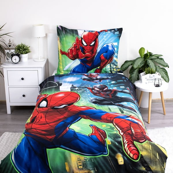 Единично  детско памучно спално бельо 140x200 cm Spider-man – Jerry Fabrics-image-2