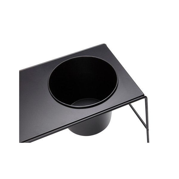 Черна метална масичка за кафе с вградена саксия за цветя - Hübsch-image-2