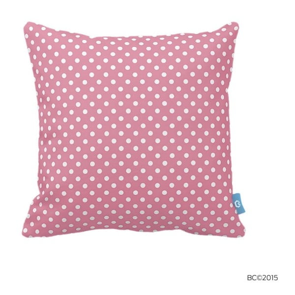 Růžový polštář s bílými puntíky Homemania Dots, 43 x 43 cm