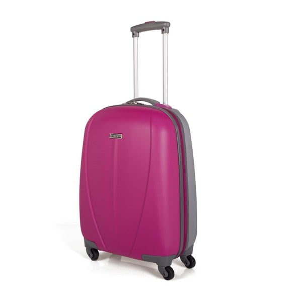 Sytě růžový kufr na kolečkách Tempo, 50cm