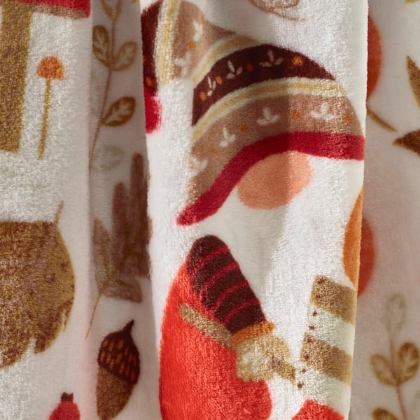 Оранжево-кафяво одеяло от микроплюш 130x170 cm Woodland Gonks – Catherine Lansfield-image-2