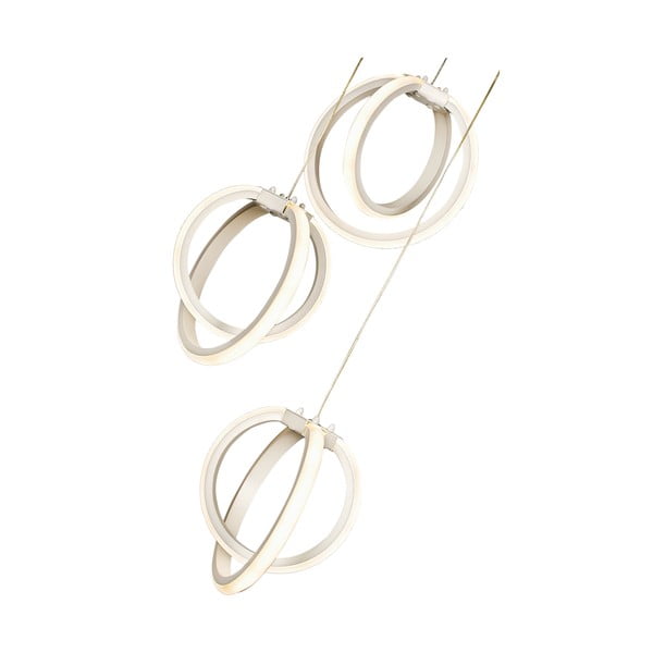 Бяло метално LED висящо осветително тяло ø 20 cm Sezen – Squid Lighting-image-3