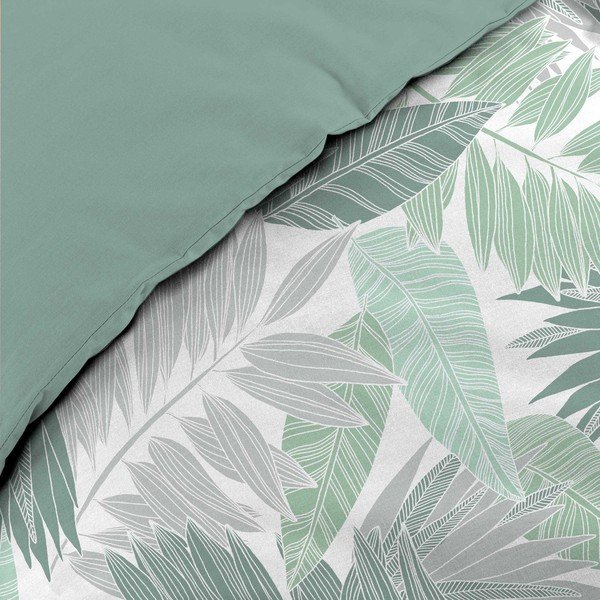 Зелено двойно /удължено спално бельо от микрофланела 240x220 cm Epicea – douceur d'intérieur-image-3