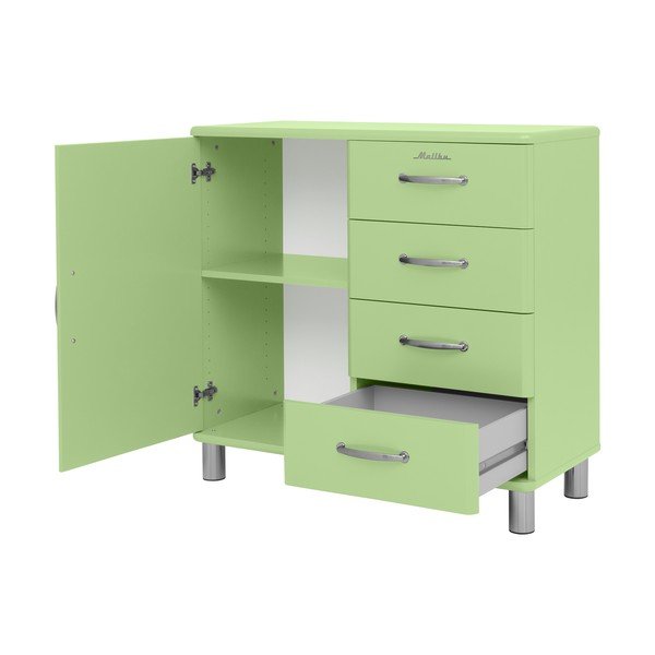 Зелен нисък скрин 98x92 cm Malibu - Tenzo-image-4