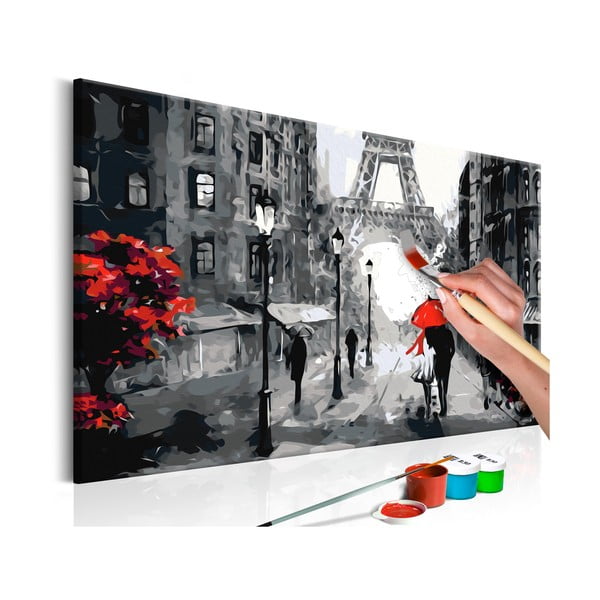 DIY set na tvorbu vlastního obrazu na plátně Artgeist Paris Love, 60 x 40 cm