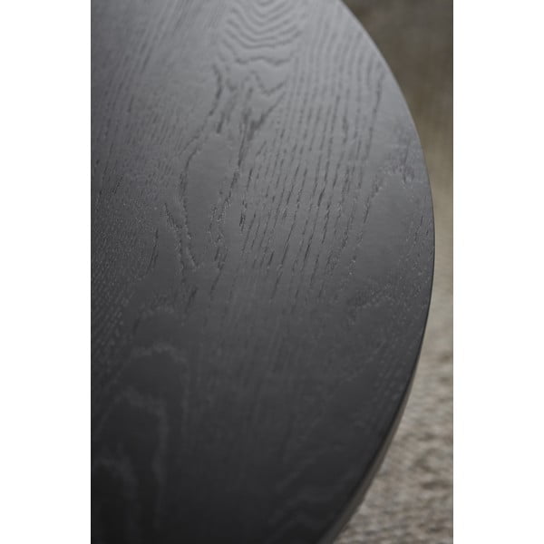 Черна кръгла масичка за кафе от декор от дъб  ø 110 cm Boxford – Rowico-image-4