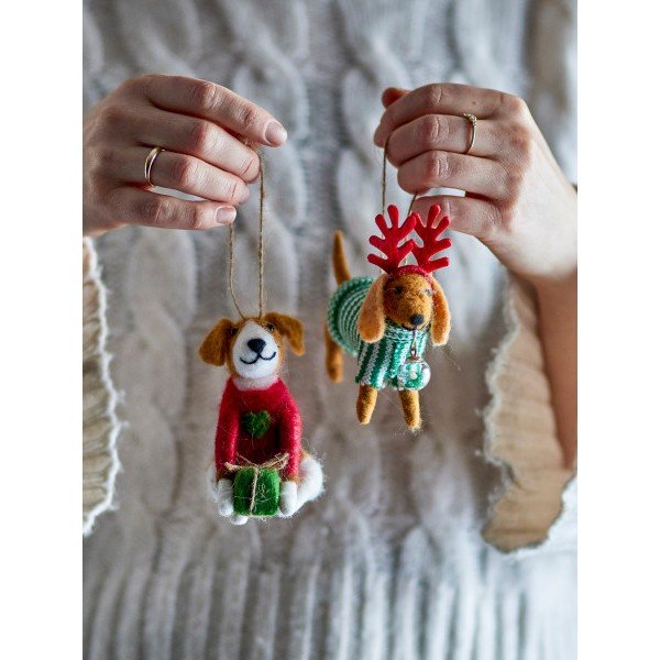 Текстилни Коледни украси в комплект 2 бр. 12 cm Monty – Bloomingville-image-1