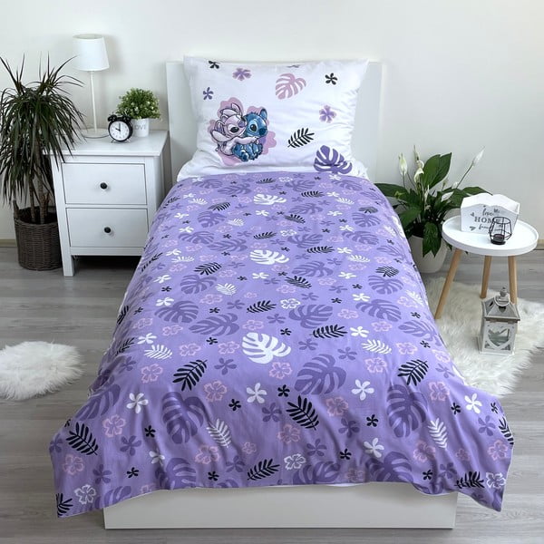 Памучно детско спално бельо за единично легло 140x200 cm Lilo and Stitch - Jerry Fabrics-image-2