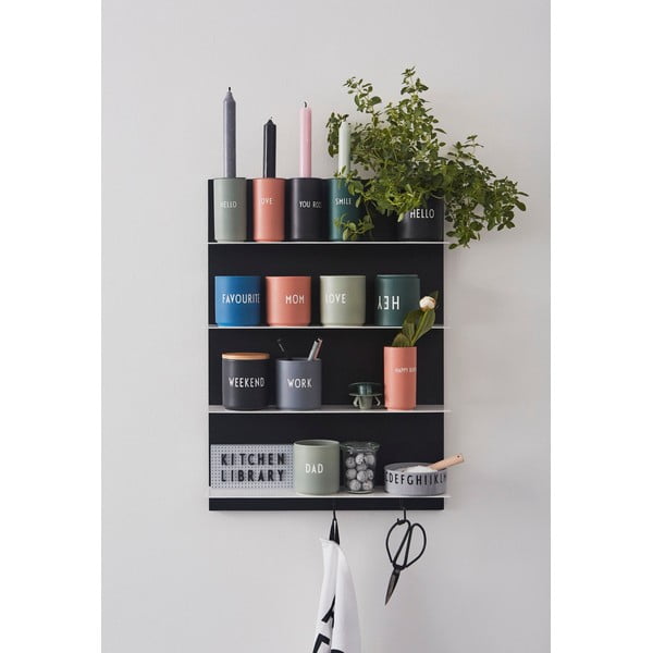 Тъмносива порцеланова чаша 300 ml Work – Design Letters-image-1