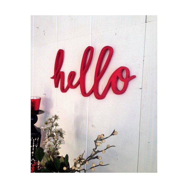 Червена декорация за стена Здравейте Hello Red - La Moneta-image-1
