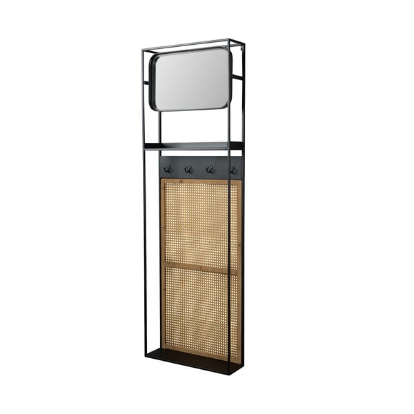 Стенно огледало с рафт и закачалка 53x165 cm Langres - Dutchbone-image-2