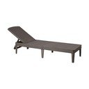 Кафяв градински шезлонг от изкуствен ратан Jaipur – Keter