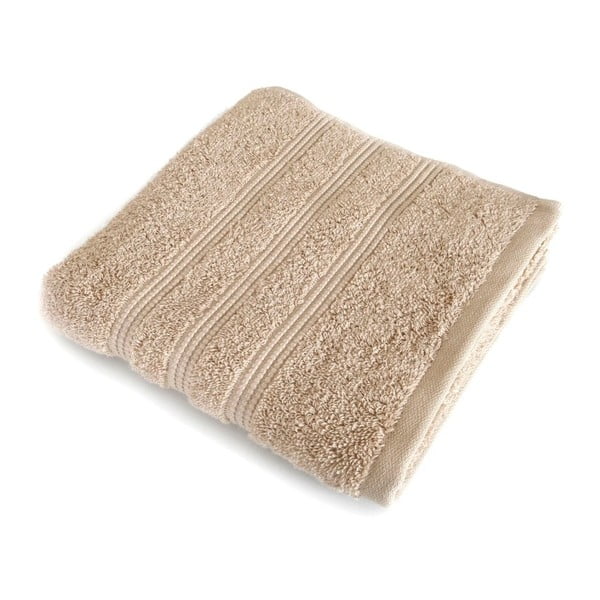 Světle hnědý ručník z česané bavlny Irya Home Classic, 50 x 90 cm