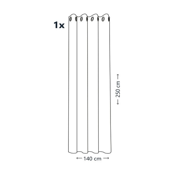 Розова завеса Floris, 140 x 250 cm Oxford - AmeliaHome-image-2