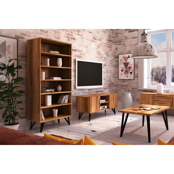 Етажерка за книги от букова дървесина 91x185 cm Golo - The Beds-image-4