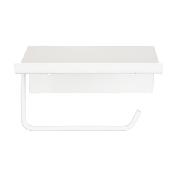 Бяла самоносеща метална поставка за тоалетна хартия с рафт Desulo - Wenko-image-2