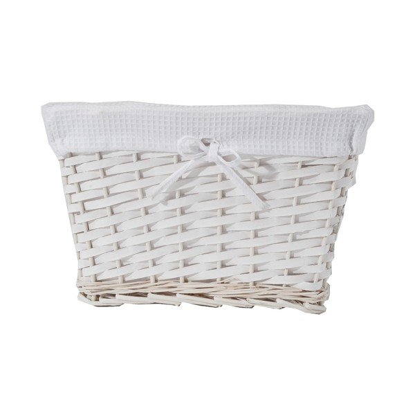 Bílý proutěný koš Compactor Lina, šířka 39 cm-image-1
