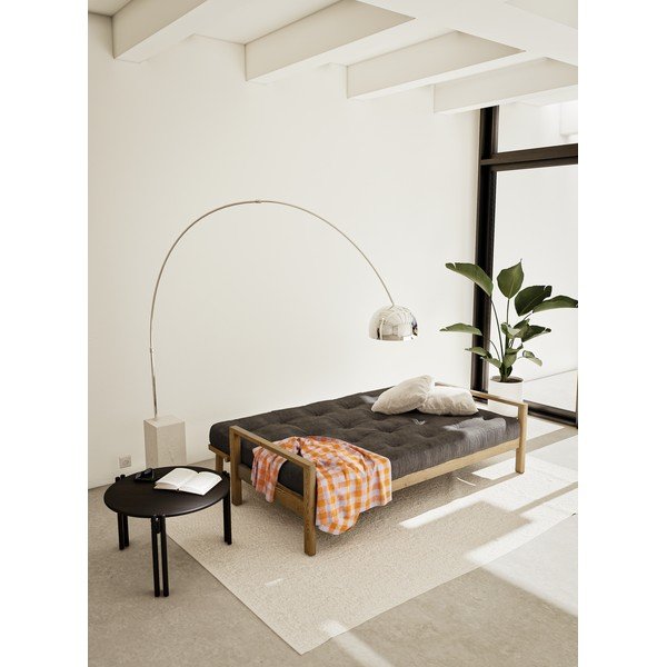 Черна кръгла масичка за кафе от масивен бор ø 60 cm Sticks – Karup Design-image-4