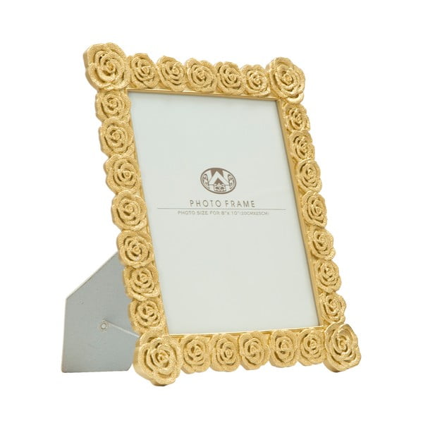 Рамка за снимка за маса в златно Рози, 20 x 25 cm - Mauro Ferretti
