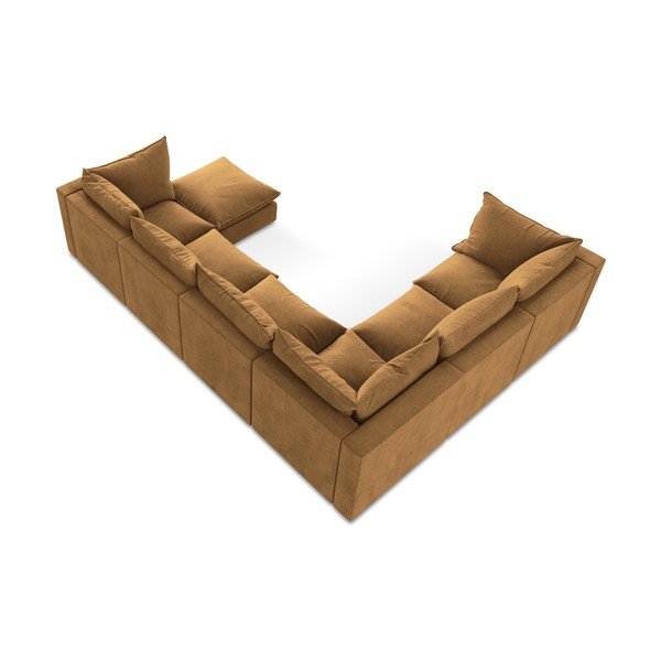 Теракотен ъглов диван (ляв ъгъл/U форма) Manao – Makamii-image-3