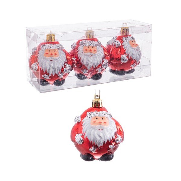 Коледна украса в комплект от 3 Santa Claus - Casa Selección