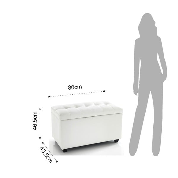 Бяла пейка с място за съхранение Nice - Tomasucci-image-3