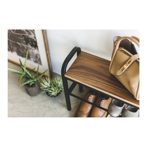 Метална етажерка за обувки в черно-натурален цвят Tower - YAMAZAKI-image-4