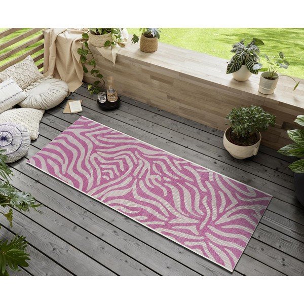 Розово-бежов мокет за открито , 70 x 300 cm Cebra - NORTHRUGS-image-1