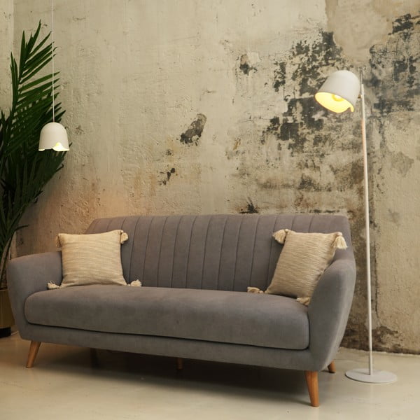 Бяла подова лампа , височина 150 cm Paris - SULION-image-1