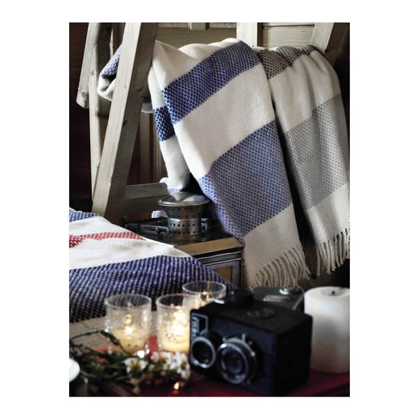 Бяло и сиво каре със съдържание на памук , 140 x 180 cm Granite - Euromant-image-4