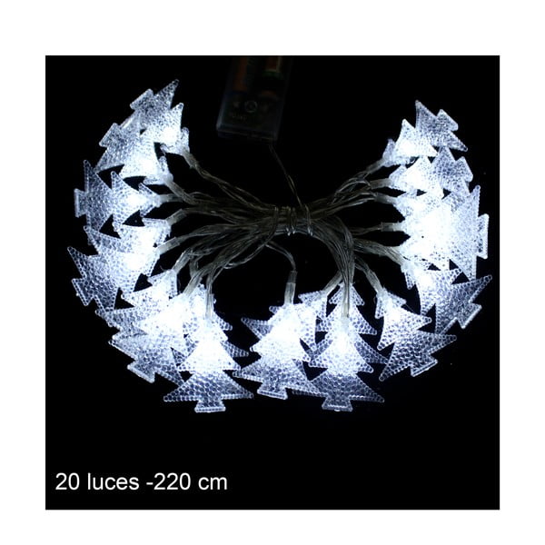 Бяла LED светлинна верига Unimasa Pino, 20 светлини - Casa Selección