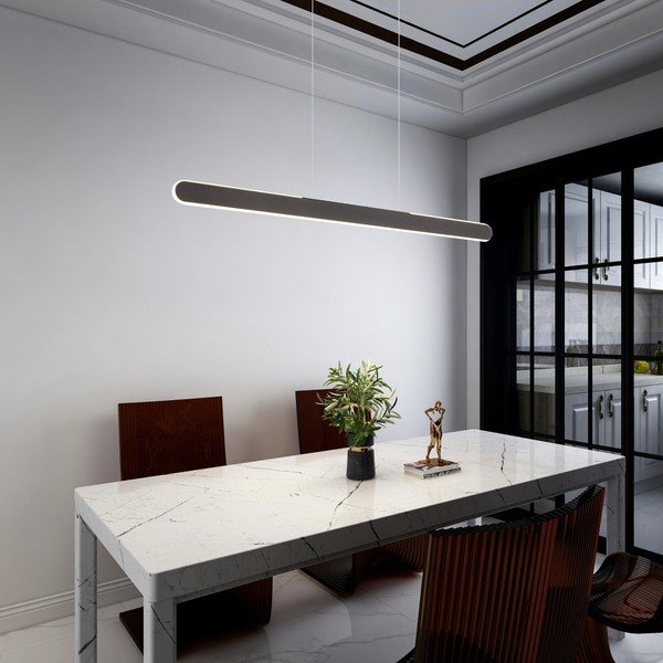 Черно висящо LED осветително тяло Helios - Trio-image-1