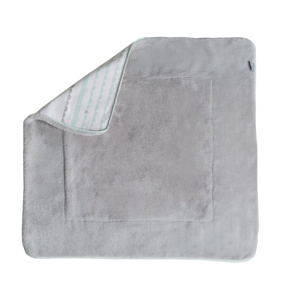 Бяло/в цвят мента бебешко одеяло от микроплюш 80x80 cm Happy Cloud – Roba-image-2