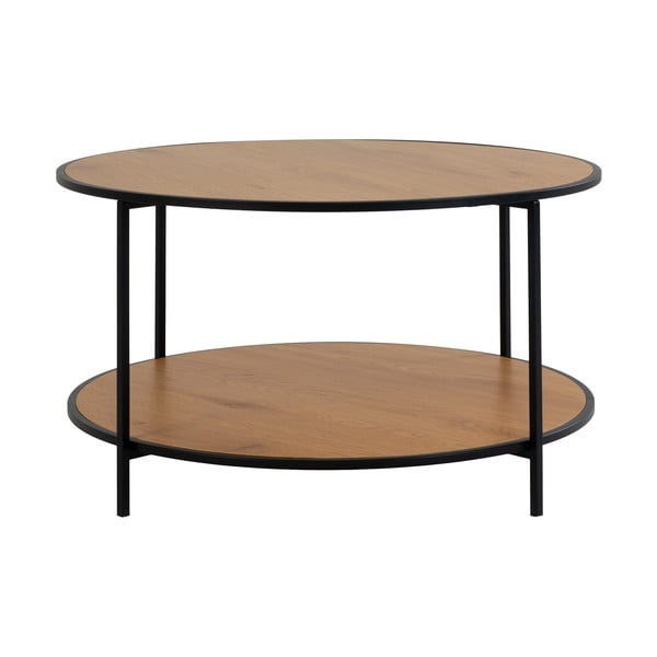 Кръгла масичка за кафе с дъбов плот в естествен цвят ø 80 cm Vita - House Nordic-image-2