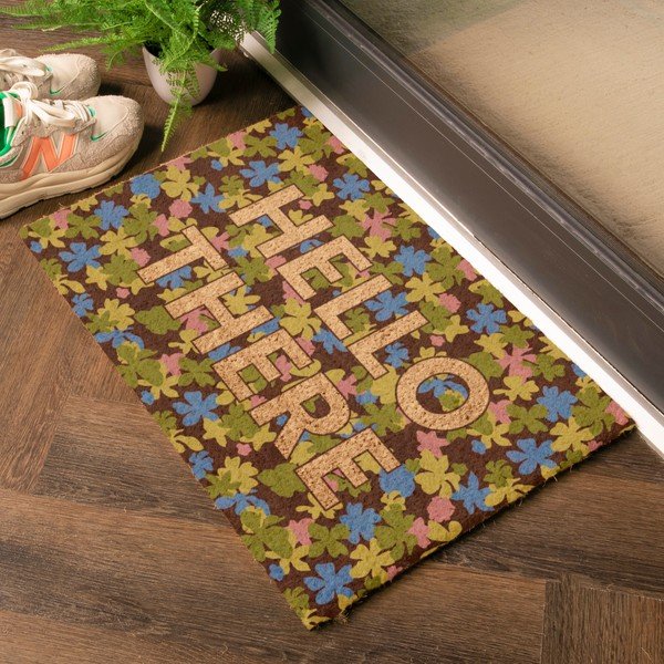 Изтривалка от кокосови влакна 40x60 cm Hello There – Artsy Doormats-image-1